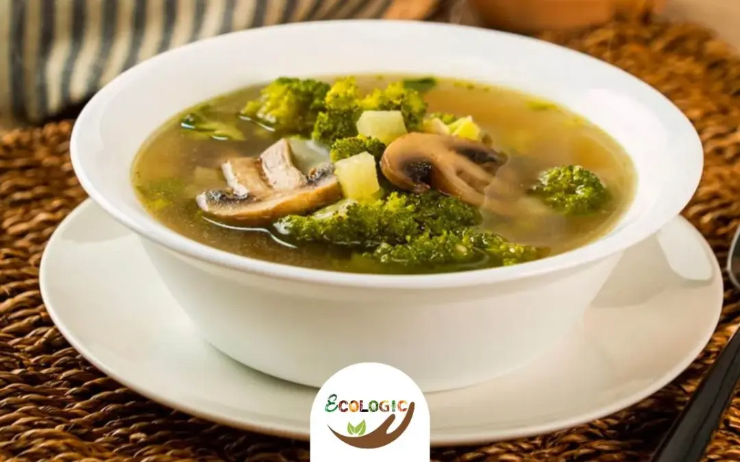 Caldo de Verduras y Champiñones